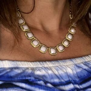 Gold tone and lavender necklace!